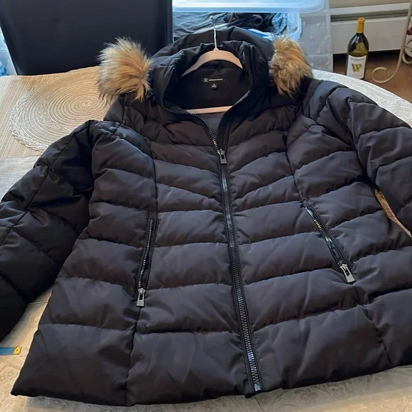 INC Faux-Fur Trim Hooded Puffer Coat, Created for Macy's size XL in EUC - Picture 4 of 9